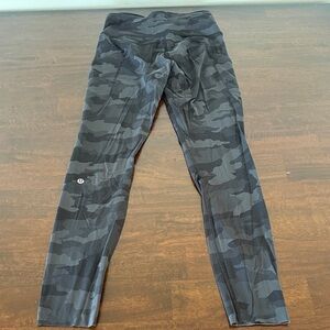 Lululemon Black Camouflage Leggings